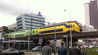 NS VIRM (9556) groene trein bij Rotterdam Alexander naar Rotterdam Centraal !