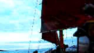 GYBE A CHINESE JUNK BY SQUEEZEBOX REMOTE CONTROL January 4th 2009 off Holy Island in Duma.avi