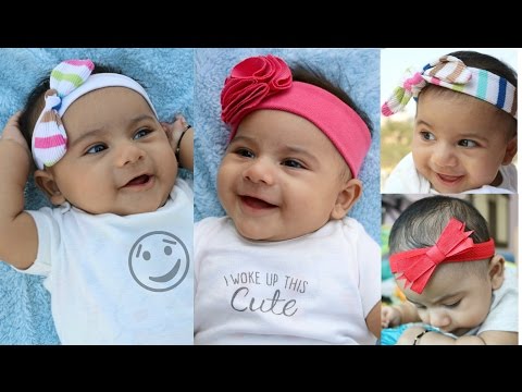 Headbands for babies and toddlers from old clothes Tutorial: 4 cute styles Headbands for babies and toddlers from old clothes Tutorial: 4 cute styles