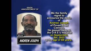 Andrew Joseph ~ Short Obituary