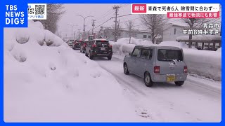 「頭に落雪がどかっと」通勤通学にも危険が… 今季最強寒波の大雪で事故や交通障害相次ぎ、青森では死者6人に【news23】｜TBS NEWS DIG