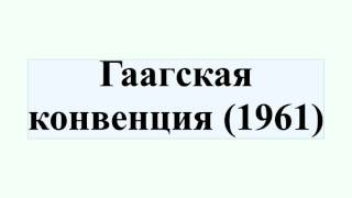 Гаагская конвенция (1961)