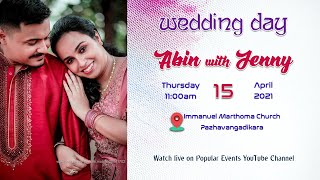 Abin with Jenny | Wedding Day Live Telecast | 15.04.2021 | Popular Events