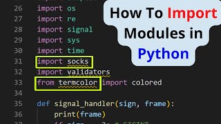 How To Import Modules in Python | install packages in cmd?
