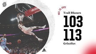 Trail Blazers 103, Grizzlies 113 | Game Highlights | Dec. 15, 2021