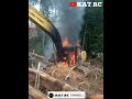 excavator terbakar dihutan