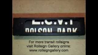 Kingston Transit Early Linen Side Rollsign (Kingston, Ontario)