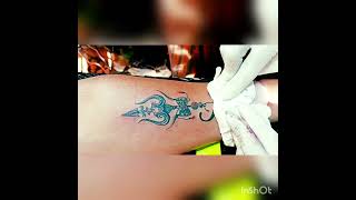 #trishul with name tattoo ❤️❤️❤️❤️❤️❤️