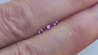 Purple garnet round from Mozambique, 2mm