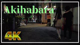 Japan Tokyo night walk 4k【Akihabara】-Japan street walk--2022.8