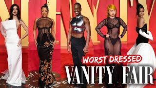 10 WORST DRESSED AT THE VANITY FAIR OSCAR PARTY 2024!