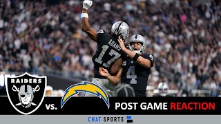 Raiders vs. Chargers Post-Game, Josh Jacobs, Derek Carr, Josh McDaniels Reaction | NFL Week 13