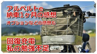 【アルベルトe 納車1ヶ月の感想】回復充電の現実を知る