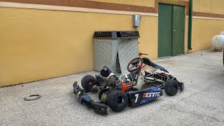 Racing and wrecking my go kart at Adam LZ's new compound.