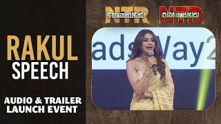 Actress Rakul Preet Singh Speech @ NTR Biopic Audio Launch | NTR Kathanayakudu | NTR Mahanayakudu