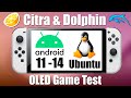 Android 11 - 14 and Ubuntu switch Oled Dolphin & Citra Emulation test