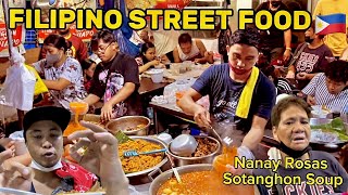 FAMOUS Filipino Street Food Sotanghon Glass Noodles by Nanay Rosa in Quiapo Manila Philippines 🇵🇭