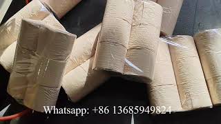 Automatic 6 rolls toilet paper film bags packing machine
