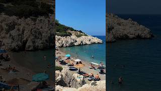 Secret Beach in Rhodes Greece - ￼ Κοpria Beach - traveling on a budget - pebble beach￼