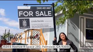 $126K 3 Bed 2 Bath Mobile Home For Sale in Palmdale CA | Affordable Starter Home Tour