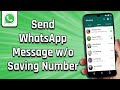 How To Send WhatsApp Message Without Saving Number (easy)