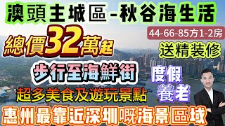 【澳頭主城區-秋谷海生活】總價32萬起 惠州最靠近深圳嘅海景楼｛44-66-85方1-2房｝送精裝 首期1萬起 步行至海鮮街 超多美食及遊玩景點 5分鐘到深圳#海景房 #澳頭 #大亞灣