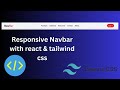How to make a navbar with js react and tailwind css | React js project