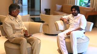JanaSena Party Chief Sri Pawan Kalyan Interaction with Sri Chandra Babu Naidu