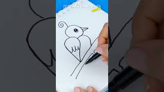 Как нарисовать птичку легкие рисунки на Поделки Самоделки
