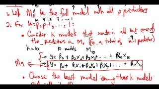 Backward Stepwise Selection Method