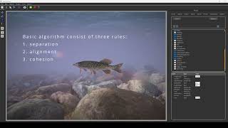 Fish boids algorithm, Lua script