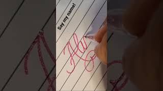 Say my name -- Alicia! Beautiful Cursive Writing #calligraphy #easy #how #lettering #curso #relaxing