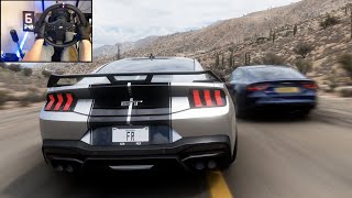 805HP 2024 Mustang GT - Race Gameplay | Forza Horizon 5 | Steering Wheel Gameplay