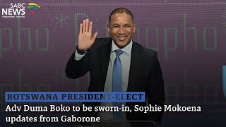 Botswana Presidential Inauguration | Duma Boko to be sworn-in, Sophie Mokoena updates from Gaborone