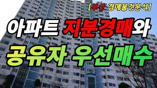 [지분경매] 아파트 지분경매와 타지분권자의 우선매수청구를 파악할 수 있는 방법(부산 2020타경110907).