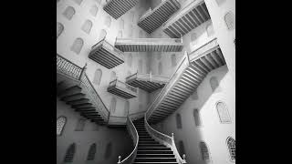 Escher's Mind-Bending Artwork 'Relativity' Comes to Life in Mesmerizing Black and White Animation