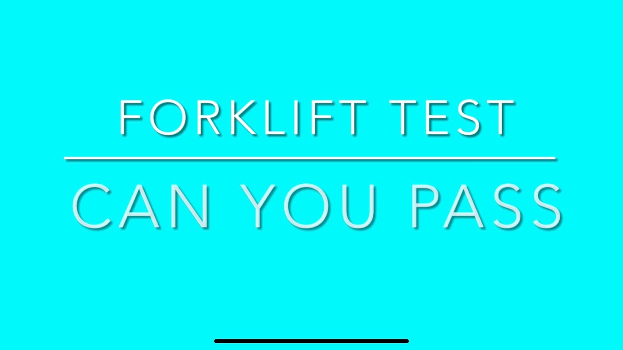 Forklift Test Questions & Answers ( How To Pass) - YouTube