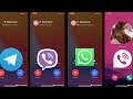 Incoming Call WhatsApp vs Telegram vs Viber vs TeleGuard iPhone 11