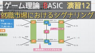 ゲーム理論BASIC 演習12 -就職市場におけるシグナリング-