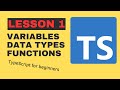 Mastering Variables, Datatypes & Functions in 3 Min! #TypeScript