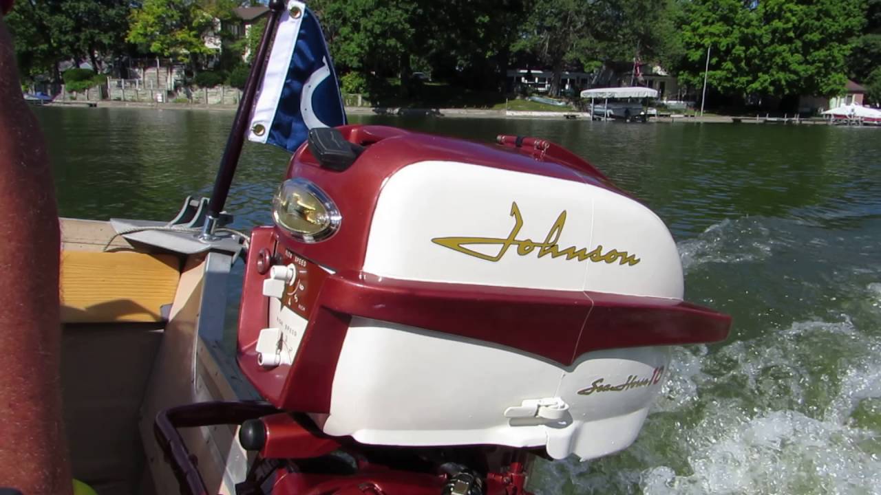 1958 Johnson 10hp Outboard Motor - YouTube