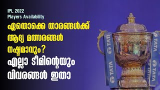 ഏതൊക്കെ താരങ്ങൾക്ക് ആദ്യ മത്സരങ്ങൾ നഷ്ടമാവും? എല്ലാ ടീമിന്റെയും വിവരങ്ങൾ ഇതാ | IPL 2022