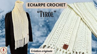 ÉCHARPE au CROCHET : tuto Echarpe Tyrol XXL @carolinesophiecreations ...PLUS 👇