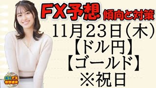 【FX最新予想】11月23日ドル円・ゴールド相場チャート分析【海外FX/仮想通貨】