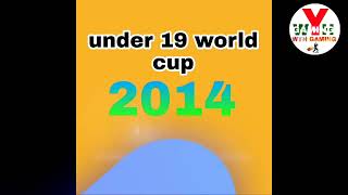 all season winners and Runner-up list u19 world cup