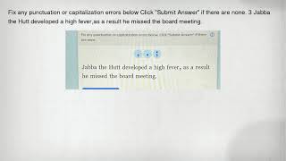 Fix any punctuation or capitalization errors below Click \