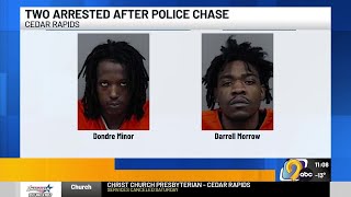 Cedar Rapids police arrest 2 people following Friday morning chase