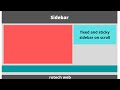 Sidebar - fixed and sticky sidebar on scroll