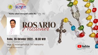 Rosario Misioner bersama Uskup Purwokert Mgr. Christophorus Tri Harsonoo - 26 Oktober 2022