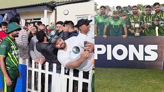 Celebrations after the #IREvPAK series win and interactions with fans in Dublin ✨ | PCB | MA2A